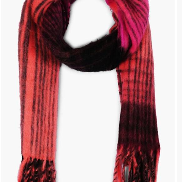 Plaid Brushed Fringe Scarf - Picture 2 of 7